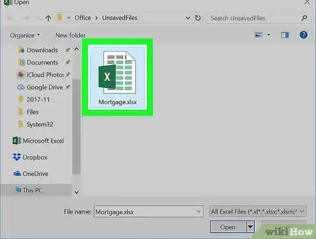 Image titled Recover an Unsaved Excel File on PC or Mac Step 6