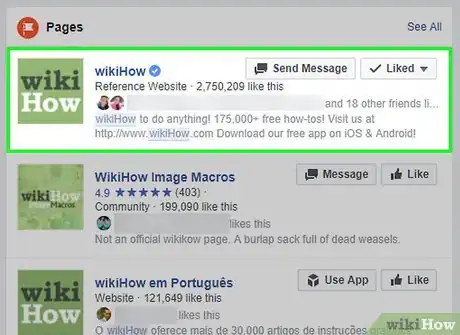 Image titled Like a Facebook Page As a Page on a PC or Mac Step 3