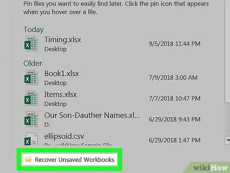 Image titled Recover an Unsaved Excel File on PC or Mac Step 5