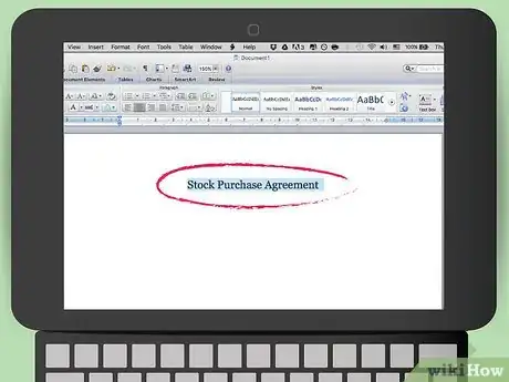 Image titled Draft a Stock Purchase Agreement Step 2