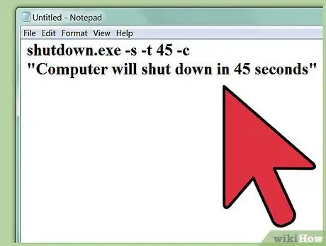 Image titled Shut Down a Computer Using Notepad Step 4