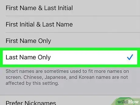 Image titled Show Last Names Only for Contacts on an iPhone Step 5