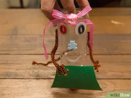 Image titled Make a Puppet with an Empty Bottle and a Broom Stick Step 13