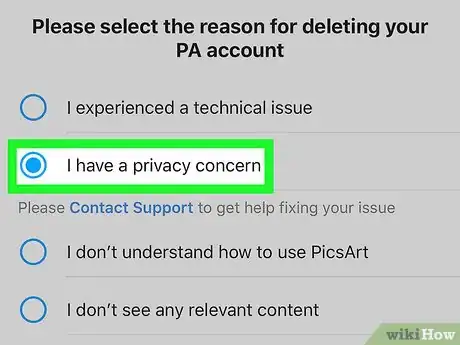 Image titled Delete a PicsArt Account Step 5
