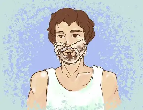 Image titled Man_with_shaving_lather_on_face
