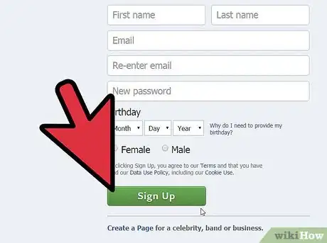 Image titled Set up a Facebook Account Step 3