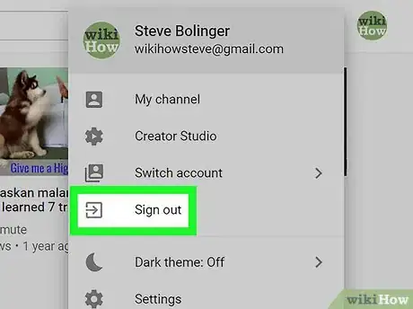 Image titled Logout of YouTube on PC or Mac Step 3