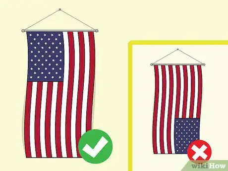 Image titled Hang an American Flag Vertically Step 1