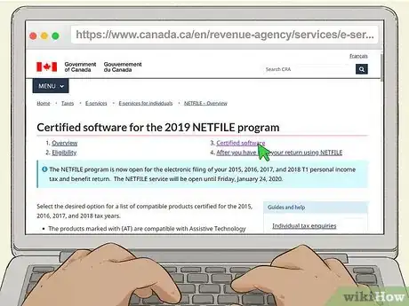 Image titled File a Tax Return in Canada Step 1