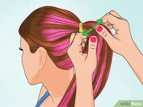 Image titled Color Streak a Ponytail Step 17