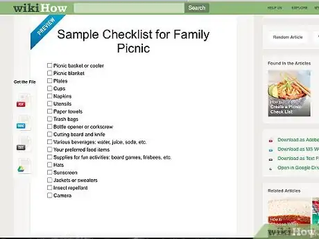 Image titled Create a Picnic Check List Step 13