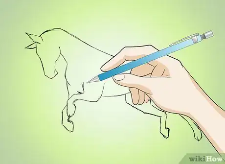Image titled Add Details to a Horse Drawing Step 1