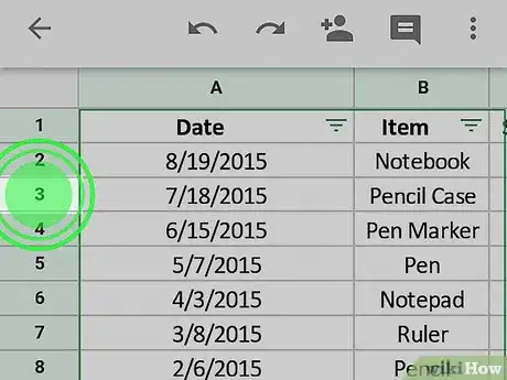 Image titled Hide Rows on Google Sheets on Android Step 3