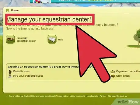 Image titled Start an Equestrian Center on Howrse Step 1