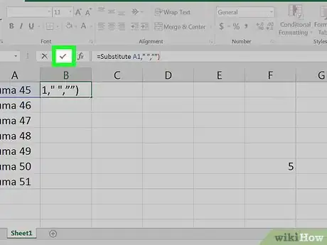 Image titled Remove Spaces Between Characters and Numbers in Excel Step 15