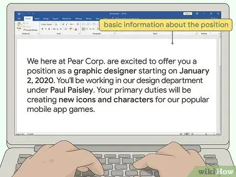 Image titled Write an Offer Letter Step 6