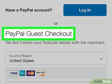 Image titled Pay As a Guest on PayPal on iPhone or iPad Step 3