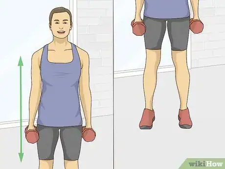 Image titled Do a Front Dumbbell Raise Step 2