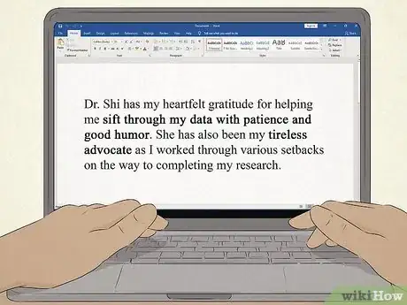 Image titled Write Acknowledgements in a Dissertation Step 9