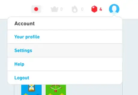 Image titled How to Learn Japanese Using Duolingo   Settings.png
