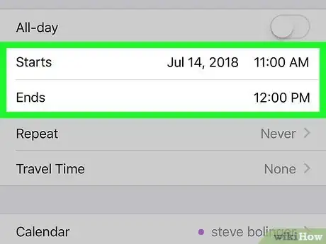 Image titled Add an Event to Your Family Calendar on an iPhone Step 4