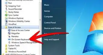 Open the On Screen Keyboard on a PC