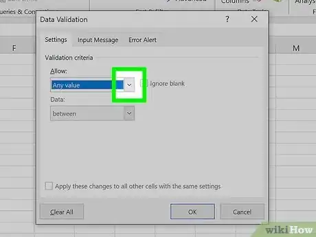 Image titled Create a Drop Down List in Excel Step 6