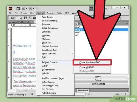 Image titled Generate a TOC for a FrameMaker Document Step 8