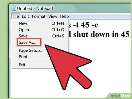 Image titled Shut Down a Computer Using Notepad Step 5