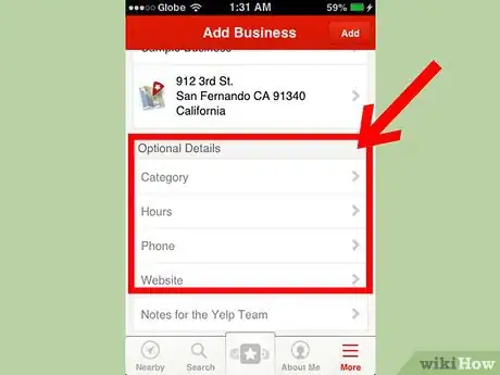 Image titled Add a Business to Yelp With the Yelp for iPhone App Step 7
