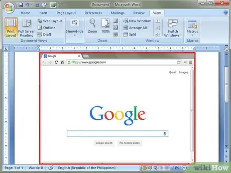 Image titled Crop a Screenshot in Word 2010 Step 2