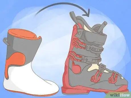 Image titled Put Ski Boot Liners Back in Step 1