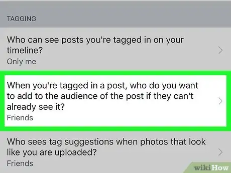 Image titled Not Get Tagged on Facebook on an iPhone or iPad Step 8