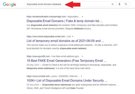 Image titled Step 1. Search for third party vendors of disposable email domain databases.png