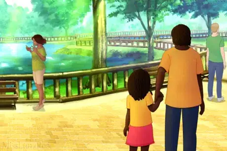Image titled Parent and Child Walking in Park.png