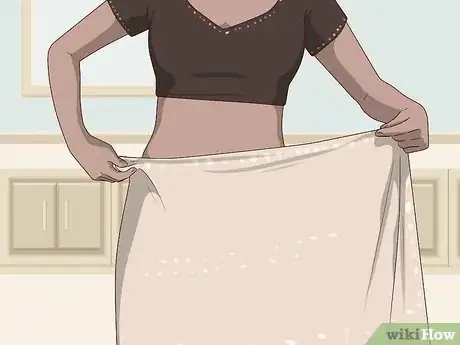 Image titled Wear a Saree in Lehenga Style Step 1