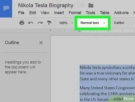 Image titled Add an Outline to a Google Doc on PC or Mac Step 6