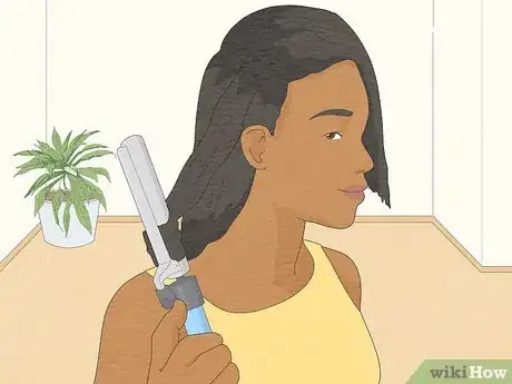 Image titled Curl Black Hair with a Curling Iron Step 9
