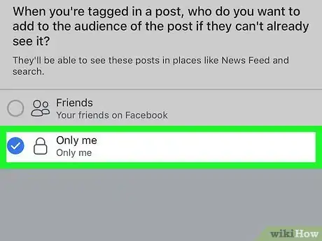 Image titled Not Get Tagged on Facebook on an iPhone or iPad Step 9