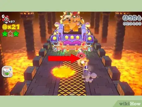 Image titled Defeat Bowser in Worlds 1 and 7 of Super Mario 3D World Step 2