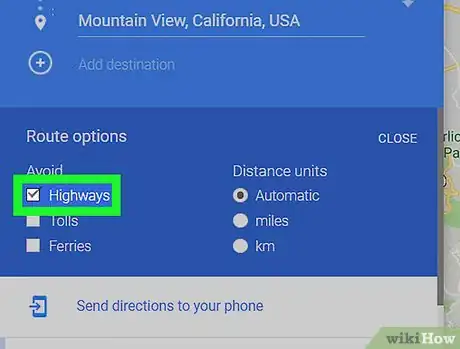 Image titled Avoid Highways on Google Maps on PC or Mac Step 9