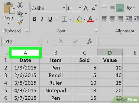 Image titled Hide Columns in Excel Step 2