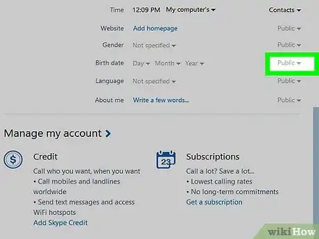 Image titled Hide Your Birthday on Skype on PC or Mac Step 6