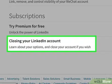 Image titled Delete a LinkedIn Account Step 4