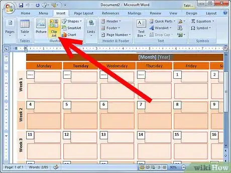 Image titled Create an Event Calendar in Microsoft Word 2008 Step 6