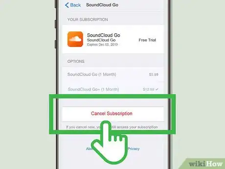 Image titled Cancel a SoundCloud Subscription on iPhone or iPad Step 8