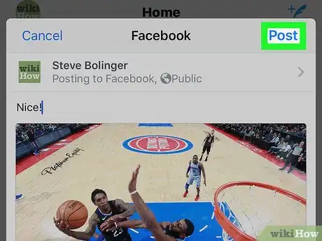 Image titled Share Tweets on Facebook on iPhone or iPad Step 7