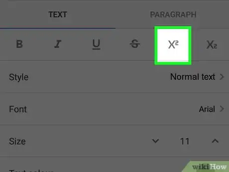 Image titled Make Small Numbers on Google Docs on Android Step 6