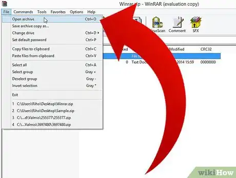 Image titled Use Winrar to Fix Corrupted RAR and ZIP Archives Step 2