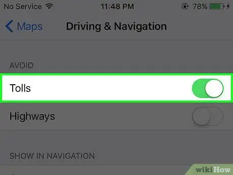 Image titled Automatically Avoid Tolls on the iPhone Maps App Step 4